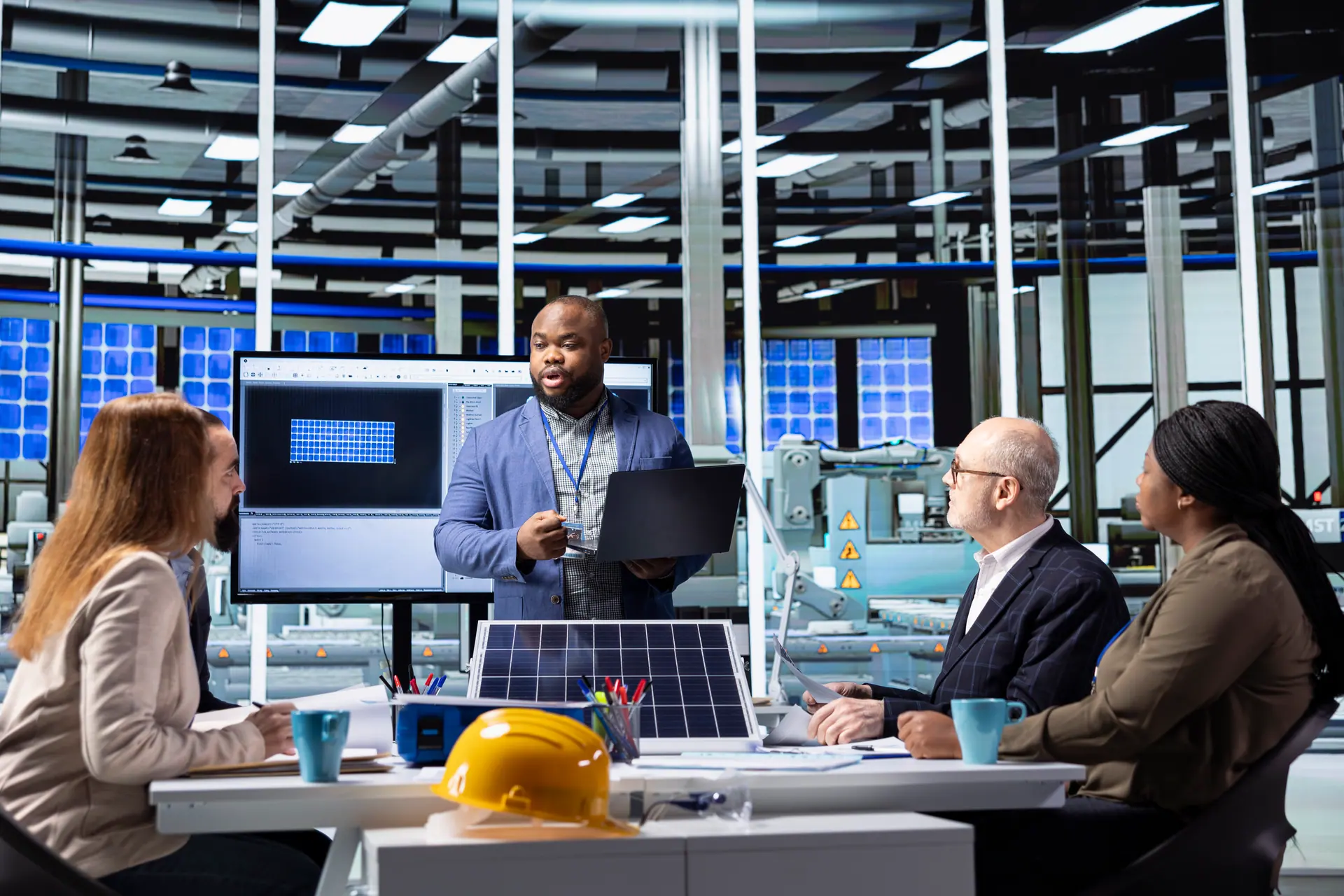 Cadiefy team collaborating on solar CAD design and delivery planning